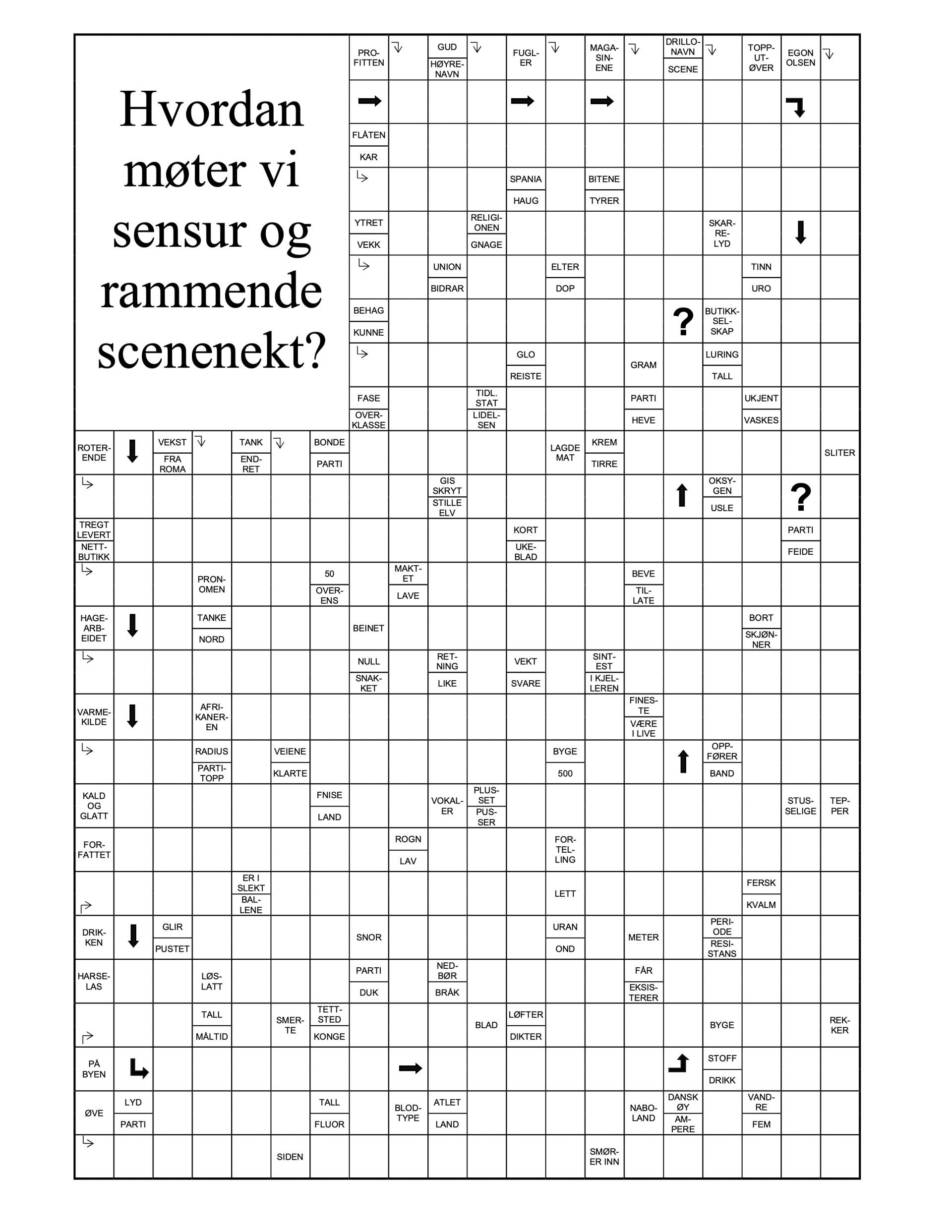Løsning på kryssord i steigan.no steigan.no